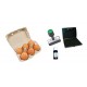 Free Range - Egg stamping kit, include one free range rubber stamp 12mm - Food safe ink - dry ink pad