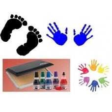 Baby/Child Safe Ink pad - Ideal for hand prints and foot prints 110 x 70 mm - includes one dry ink pad and child safe ink 50ml