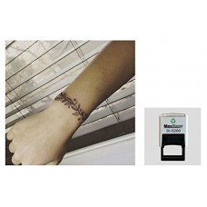 Wristband Effect - Wrist/hand stamp - suitable for Festivals, Parties, Pubs, Special Events - Exhibitions self inking Black stamp 28 x 6mm