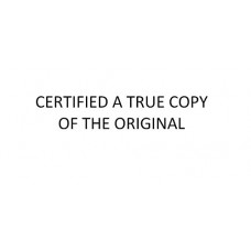 Certified / true copy - Self inking stamp - Black ink - 28 x 6 mm