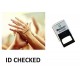 ID CHECKED - hand stamp - suitable for Festivals, Parties, Pubs, Special Events - Exhibitions self inking BLACK stamp 28 x 6mm