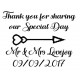 Thank you for Sharing Our Special Day - Personalised self inking stamp - 30 x 50 mm
