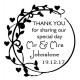 Thank you for Sharing Our Special Day - Self Inking Customised stamp 41 mm circ wedding stamp