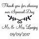 Thank you for Sharing Our Special Day - Personalised self inking stamp - 38 x 38 mm
