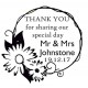 Thank you for Sharing Our Special Day - Self Inking Customised stamp 41 mm circ wedding stamp