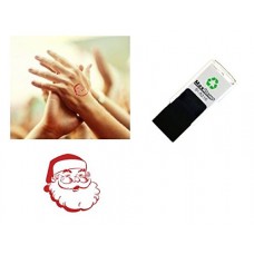Santa - Red ink - Hand stamp - suitable for Christmas parties / New year - Festivals - Night Clubs - Parties etc self inking 18mm circ 5210
