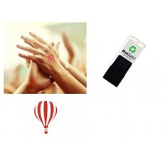 Hot Air Balloon - Red ink - Hand stamp - suitable for Festivals - Night Clubs - Parties etc self inking 18mm circ 5210