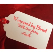 Wrapped by Elves - Christmas Gift tags (set of 6) Ready to use