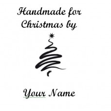 Personalised Christmas stamp - Handmade for Christmas - by Your Name 28 x 28 mm