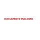 DOCUMENTS ENCLOSED - Self inking stamp - Red ink - 9 x 69 mm
