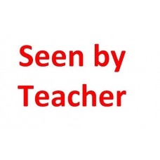 Seen by teacher - self inking stamp - Red ink - 28mm