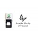 Name & Number - Self inking Personalised Stamp - Butterfly design - 28 x 28mm