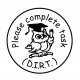 Smart Owl - Please complete task - (DIRT) self inking teacher reward stamp - 28mm