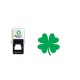 Four Leaf Clover - Self inking stamp - Green ink - 28 x 28 mm