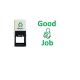 Good Job - Thumbs Up - Teacher reward self inking stamp - Green Ink - 28 x 28mm