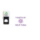 I read to an Adult Today - Smiling star - Teacher/Parent reward Self inking stamp - Violet Ink - 28 x 28 mm