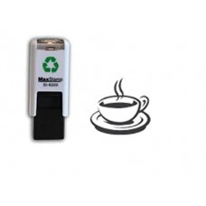 Coffee Cup loyalty stamp - 11mm - Black ink - self inking