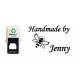 Handmade by - you name - Personalised Self inking stamp - 28 x 28 mm Bee (1) Design