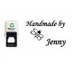 Handmade by - Your name - personalised Self inking stamp - Bee design (3) 28 x 28 mm