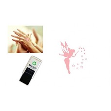 Pink Fairy - Self inking Hand stamp - Ideal for Parties, Events, Festivals etc 18mm Pink Ink