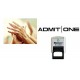 ADMIT ONE - Hand stamp - self inking stamp suitable for parties, festivals, pubs, clubs, etc safe water based ink that easily washes off