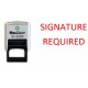 Signature Required - Self inking stamp - Red ink - 28 x 6 mm small impression ideal for highlighting documents