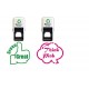 Think Pink - Green Great - twin pack of self inking stamps - Motivational 28mm