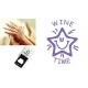 Wine Time - Hand Stamp Suitable for Festivals, Events, Parties, etc Safe Water Based Ink That Washes Off Easily self Inking Stamp 25mm