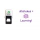 Mistakes = Learning! self Inking Teacher Reward Stamp - Violet Ink 28 x 28mm