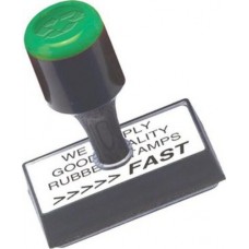 RS27 - 75mm x 150mm Traditional Rubber Stamp for use with separate ink pad
